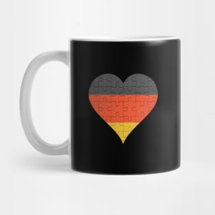 German Jigsaw Puzzle Heart Design - Gift for German With Germany Roots Mug